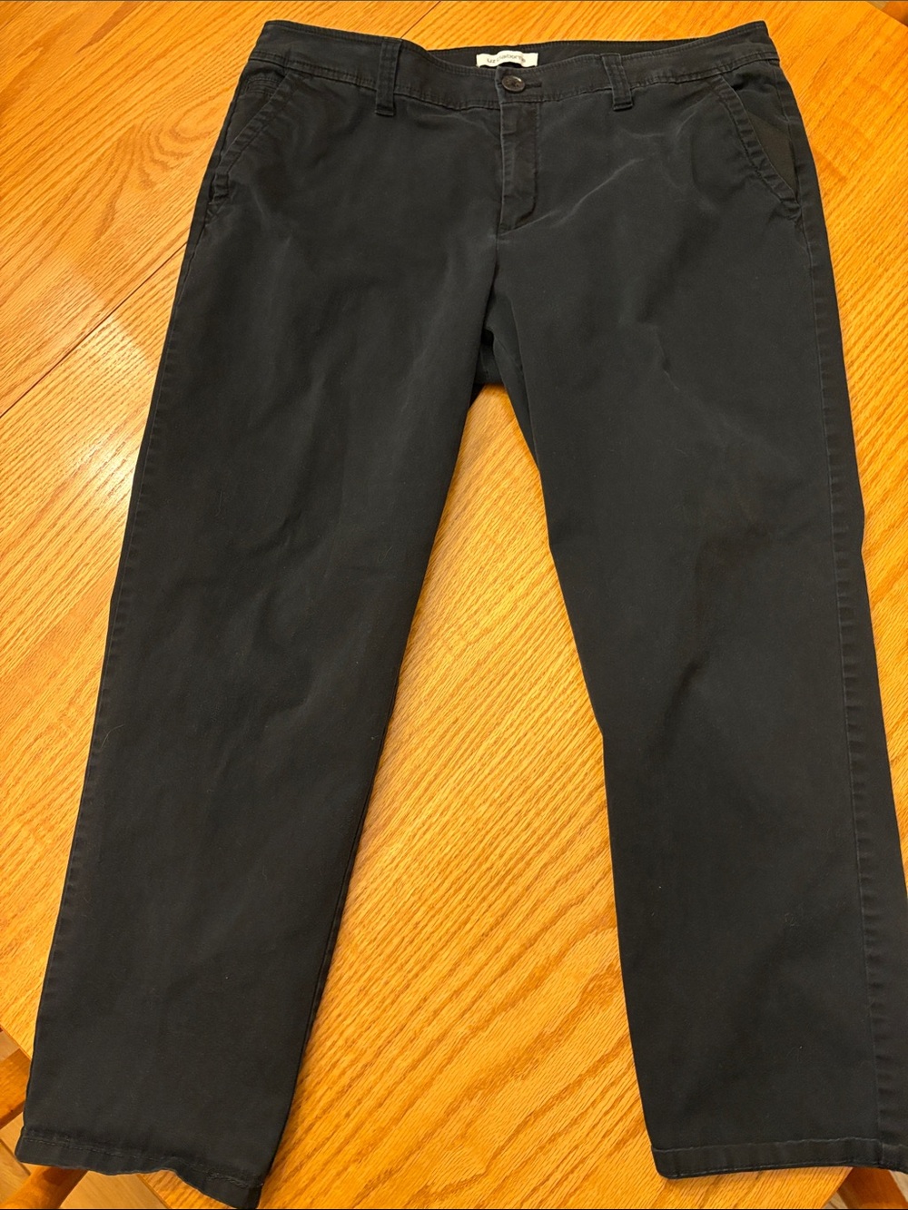 Liz Claiborne Black Ankle Chinos